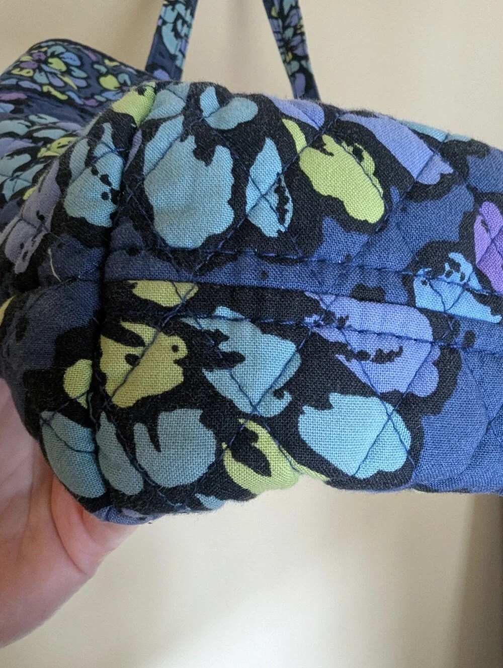 Vera Bradley (RETIRED PATTERN) Indigo Pop Blue Flower Tote Bag - RARE - Picture 6 of 7